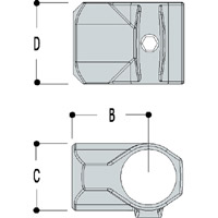 Type L10 Single Socket Tee is frequently used for the joint between end uprights and the middle rail where the site is straight and level.