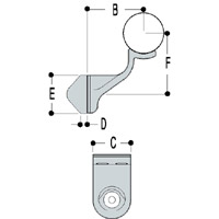 Type L160 Smooth Handrail Fitting swivels to allow the handrail
to be placed at any angle.