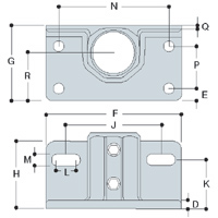 Type L69 Railing Flange With Toeboard Adapter provides the addded benefit of
attaching a kick plate to the base.