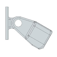 Type LC58 Swivel Flange is not recommended for use as a base flange
to support guardrailing or balustrading.