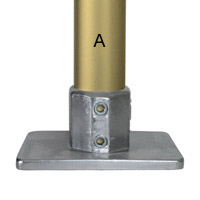 Type L148 Heavy Duty Rectangular Flange is a structural base fixing 
	used to fix down guardrailing and balustrading.