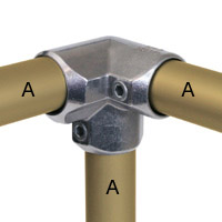 Type L20 Side Outlet Elbow is a 90-degree corner joint most frequently used
for the top rail of safety railing.