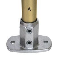Type L62 Standard Railing Flange is ideal for use when a structural fixing
is required.