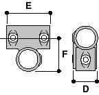 Type 145 Crossover Couping has two socket set screws in the sleeve and can be used where a join is required in the horizontal pipe.