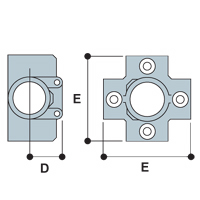 The Type 40 Four Socket Cross allows the upright to pass through.