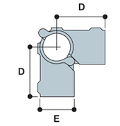 Type A26 fittings are supplied and priced as a kit including 2 castings and 2 taper pins, which can be assembled in either configuration.