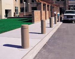 round concrete bollard