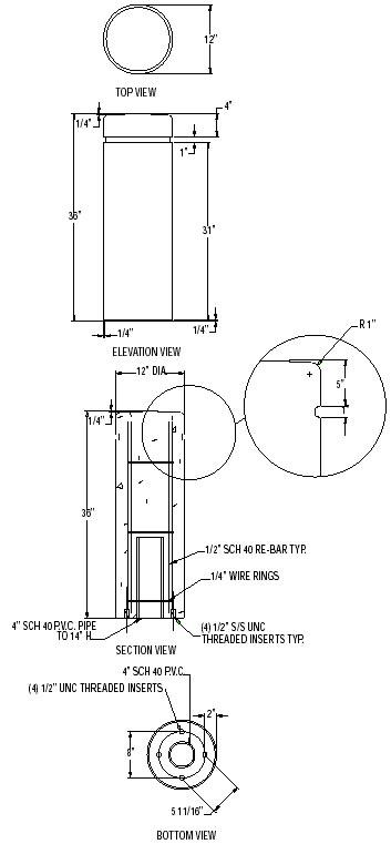 round concrete bollard