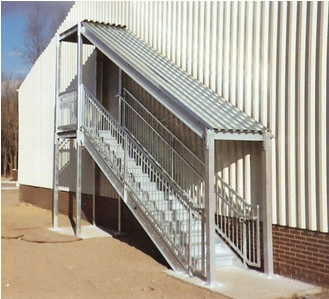 galvanized ibc stairs