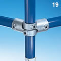 Type 19 Adjustable Side Outlet Tee is used in pairs to form variable angle joints between 90 and 180 degrees.