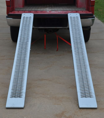 Steel Pick-Up and Van Ramps are economical serrated ramps that provide minimum slippage.