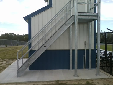 Galvanized Exit Left Stair Landing