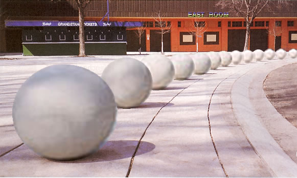 sphere bollard or ball bollard