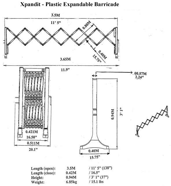 plastic expandle barricade